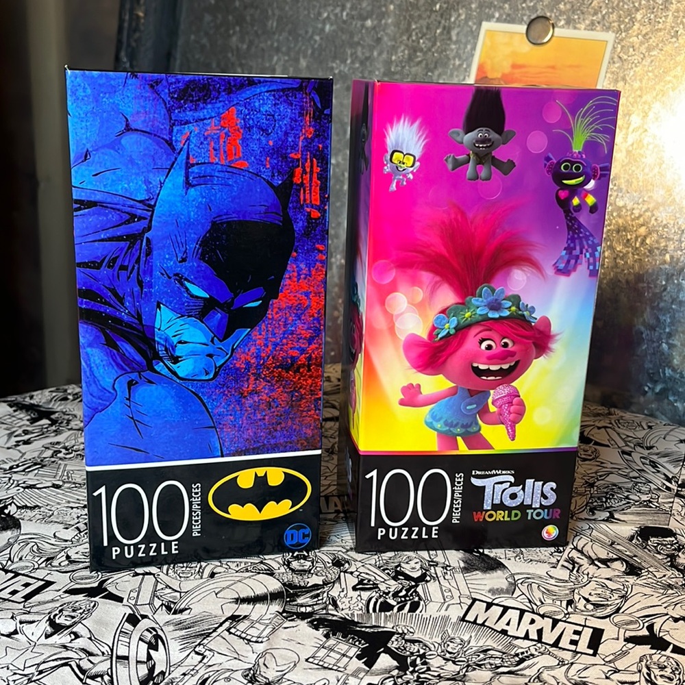 2 Puzzles Batman and Trolls